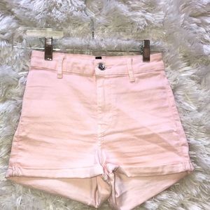 Pink high waisted shorts. US 4